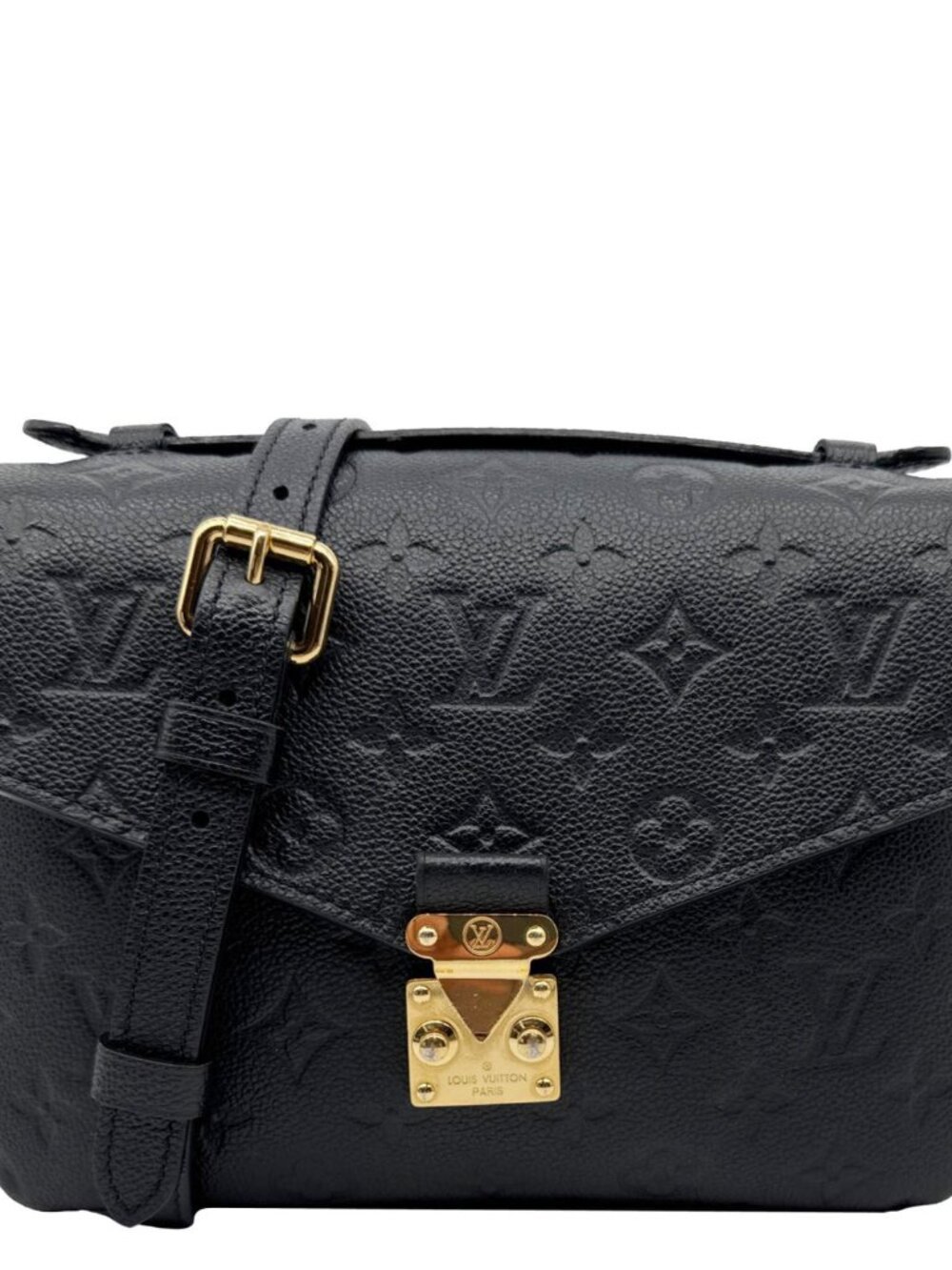 Louis Vuitton Metis Pochette Empreinte Leather Crossbody Bag Black